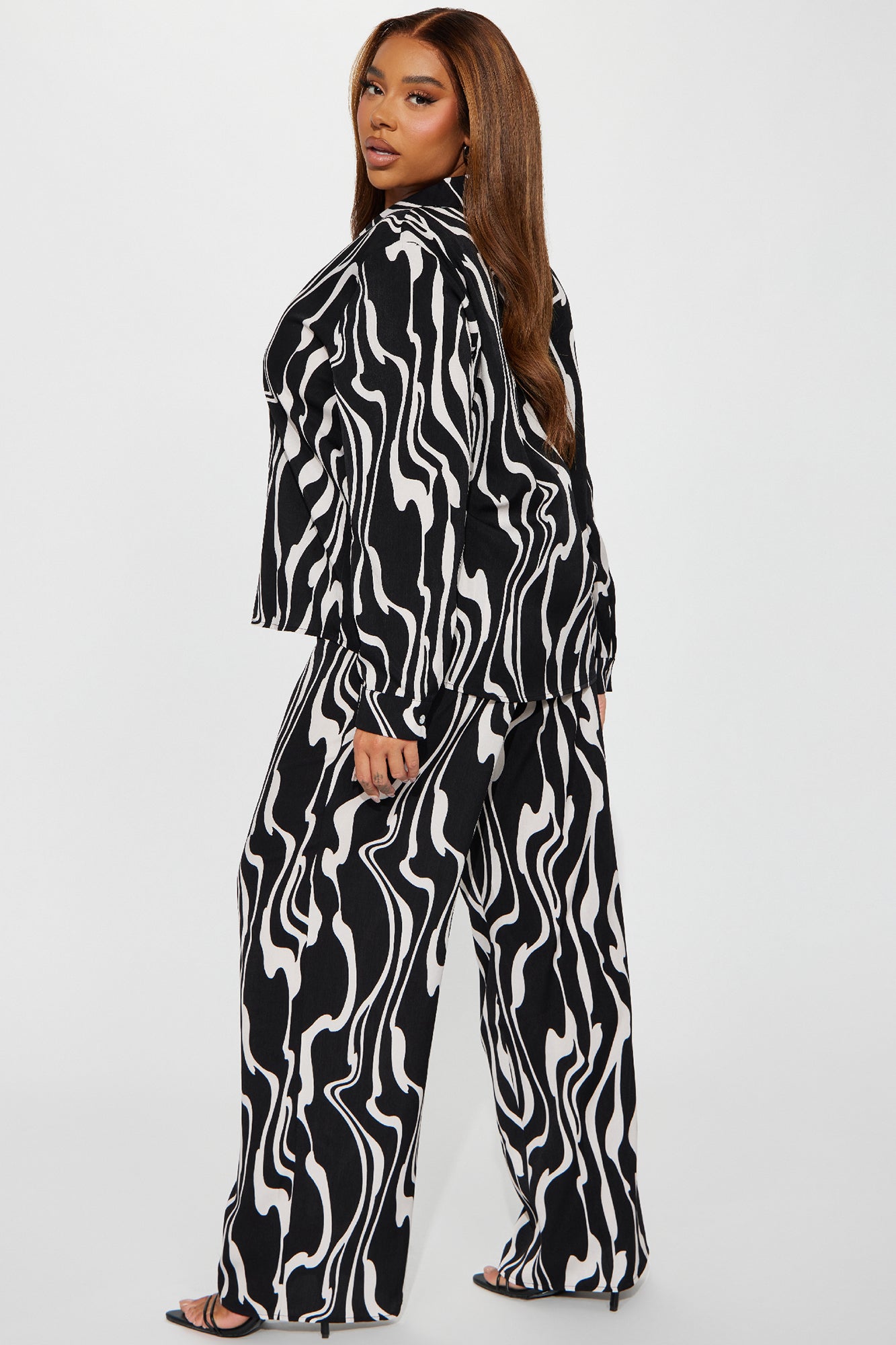 Valentina Pant Set - Black/White