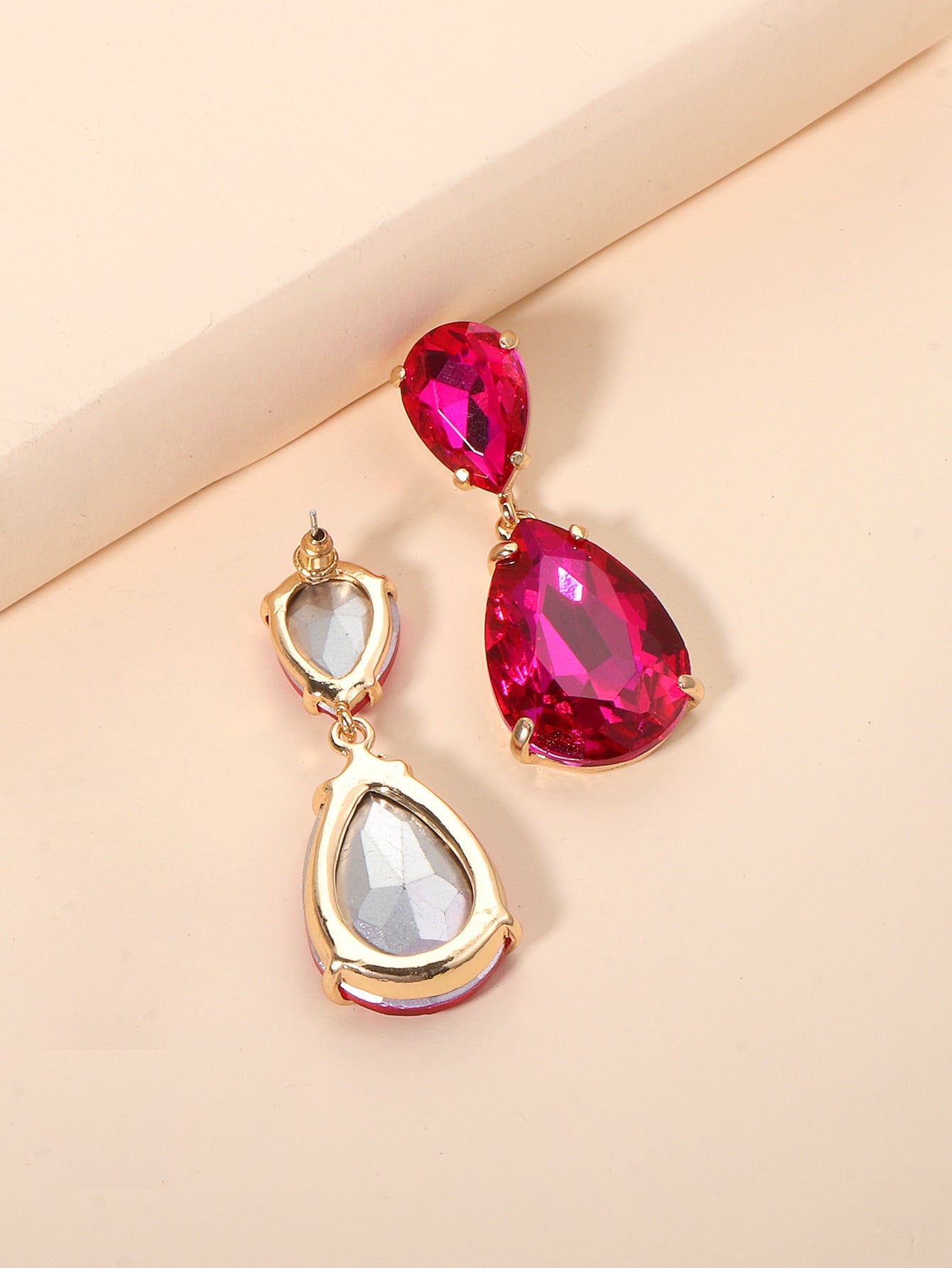 Rhinestone Water Drop Earrings