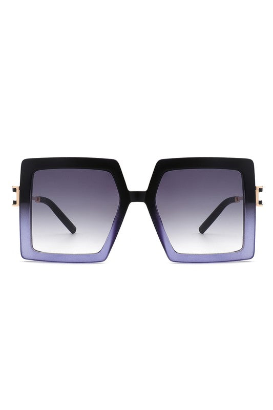 Square Oversize Large Flat Top Fashion Sunglasses