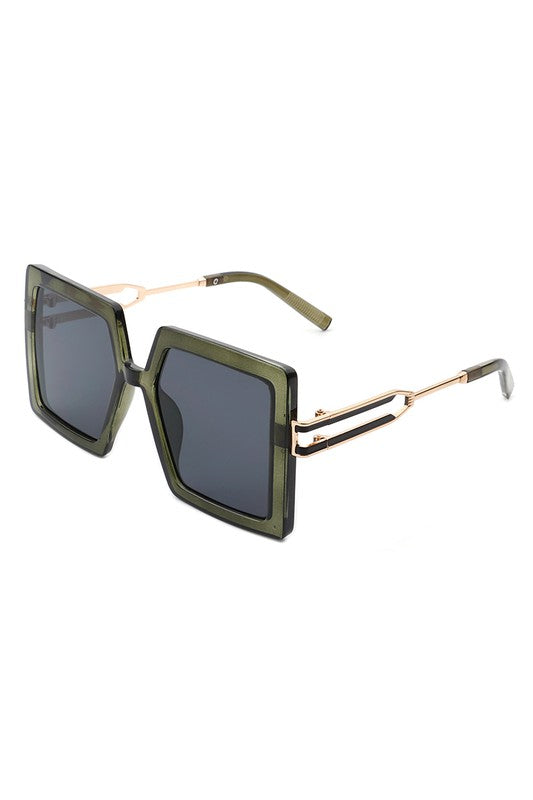 Square Oversize Large Flat Top Fashion Sunglasses