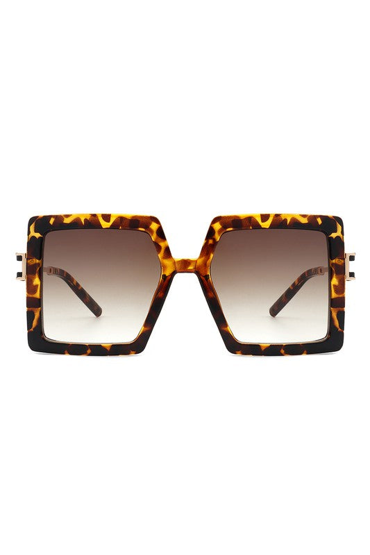Square Oversize Large Flat Top Fashion Sunglasses