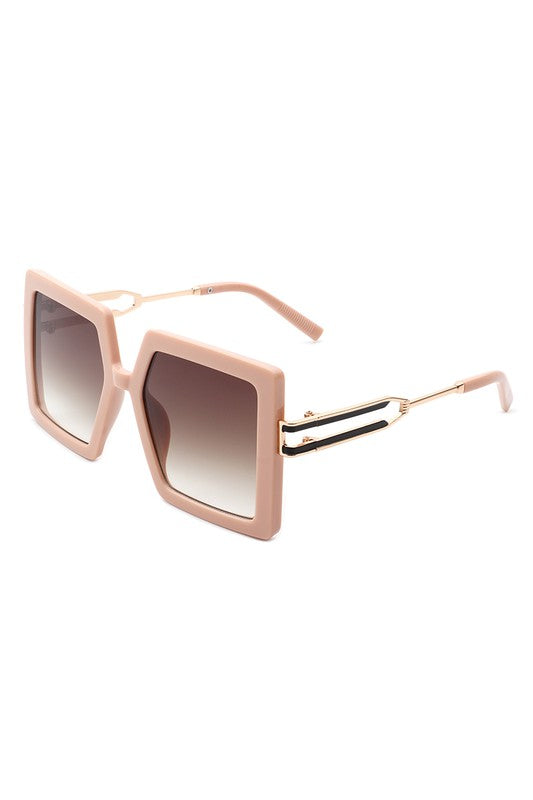 Square Oversize Large Flat Top Fashion Sunglasses