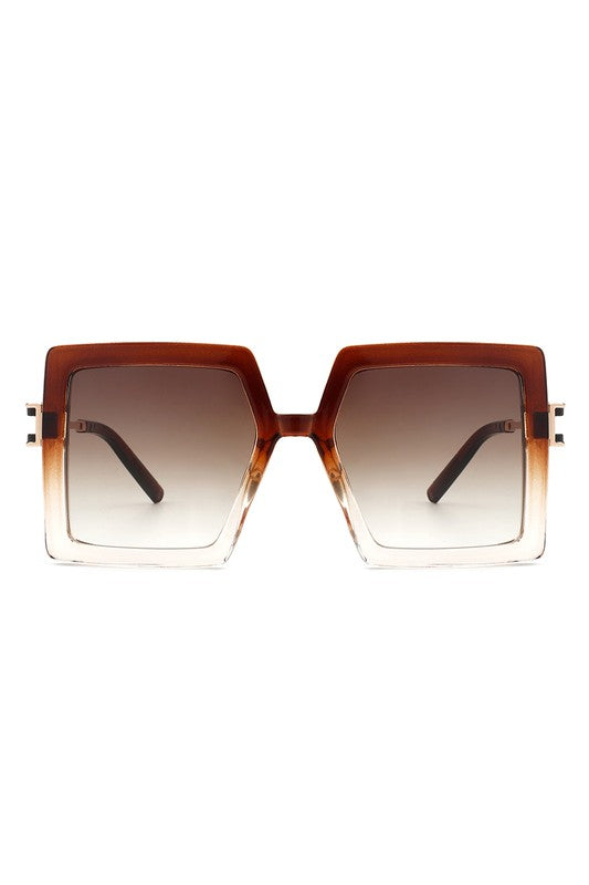 Square Oversize Large Flat Top Fashion Sunglasses