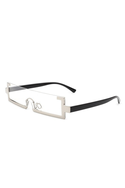 Retro Rectangular Narrow Vintage Slim Sunglasses