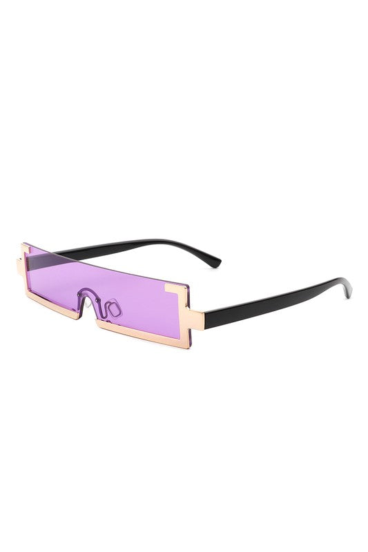 Retro Rectangular Narrow Vintage Slim Sunglasses