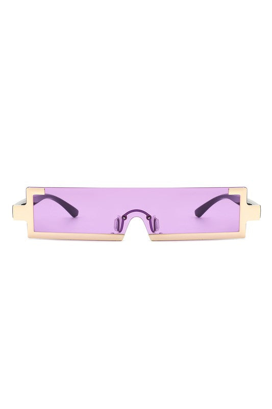 Retro Rectangular Narrow Vintage Slim Sunglasses