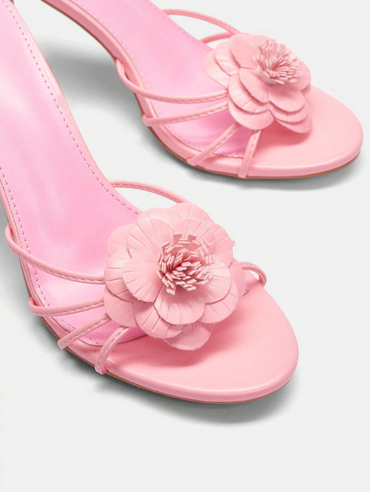 High Heel Pink Sandals