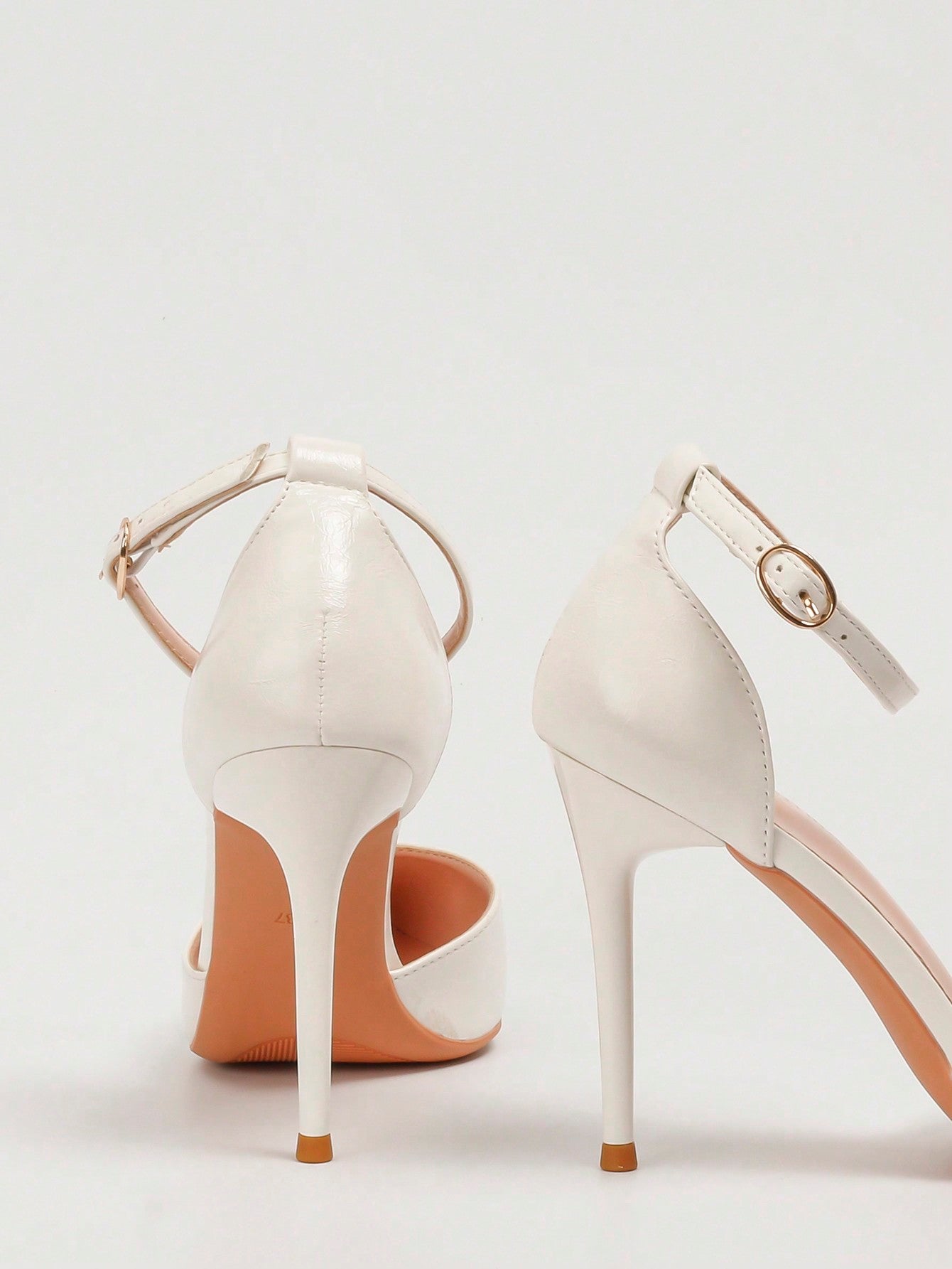 Crocodile Embossed Stiletto Heeled Ankle Strap Pumps