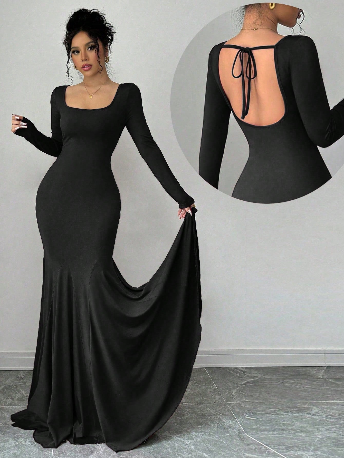Classy Bodycon Dress,Tight Fitting Mermaid Dress