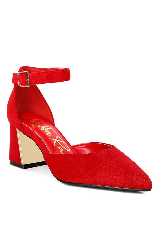 Rory Metallic Accent Agle Heeled Sandals