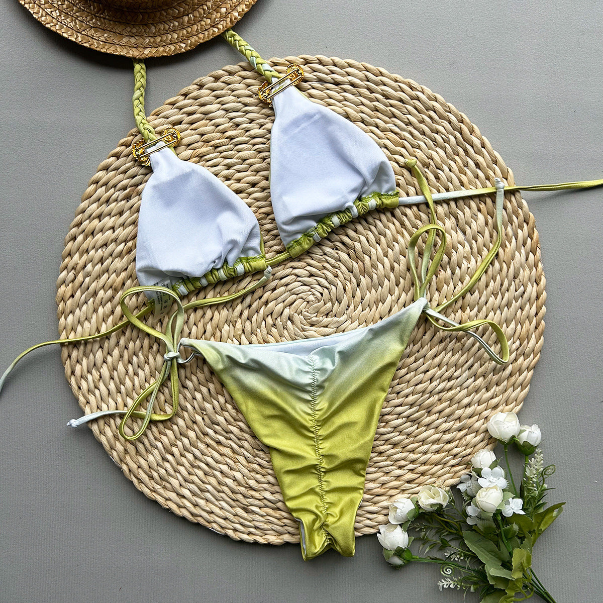 Bikini Sexy Bikini Tie Dye Split Swimsuit