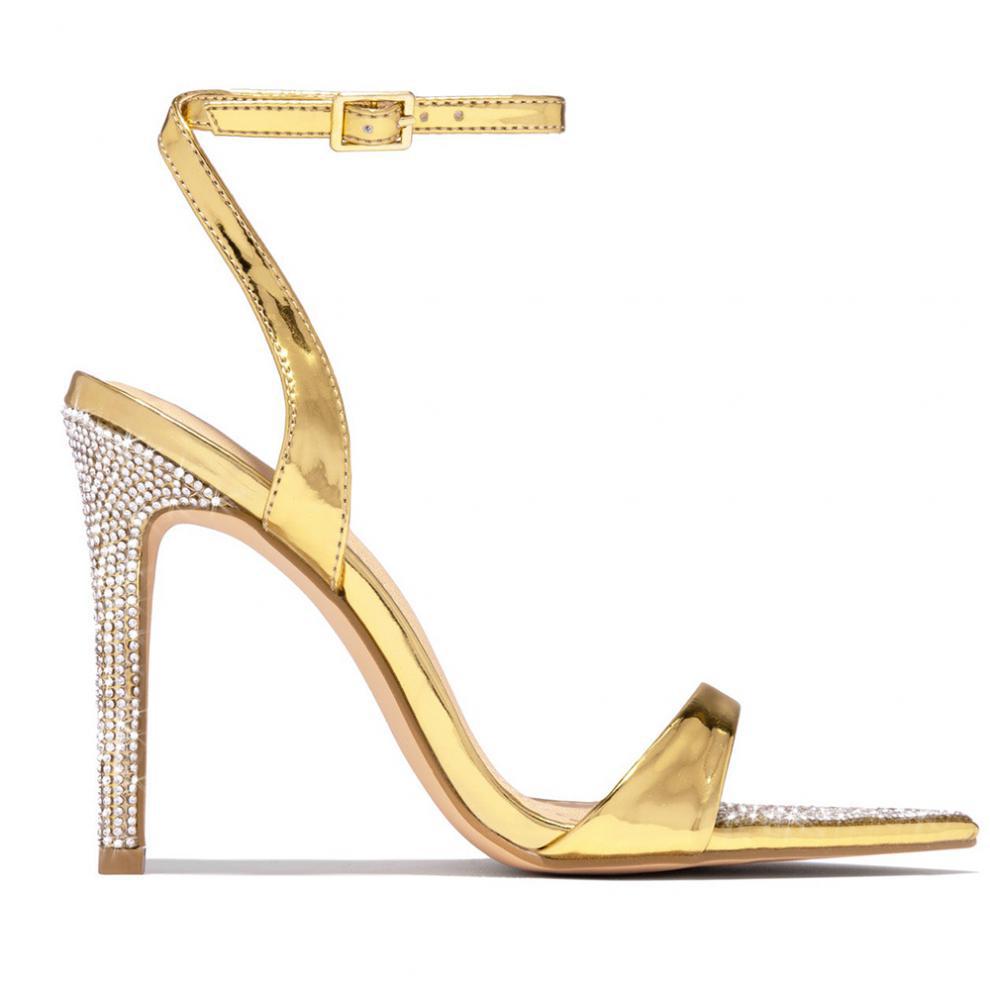 Catwalk Buckle Leopard Pointed Stiletto High Heel Sandals