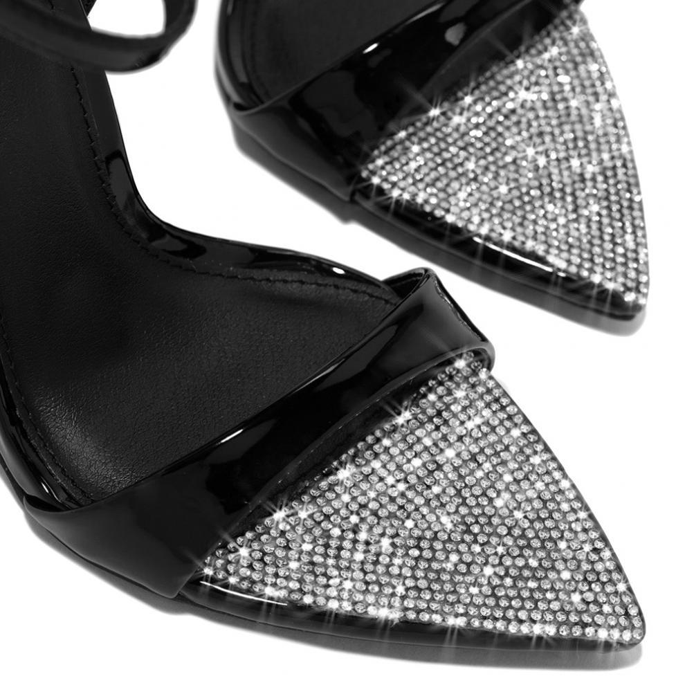 Catwalk Buckle Leopard Pointed Stiletto High Heel Sandals