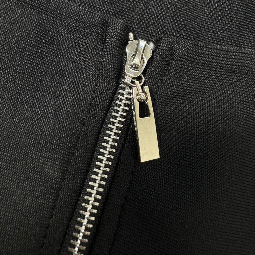 Sexy Floral Rhinestone Embedded Tube Top, Long Skirt Two Piece Set