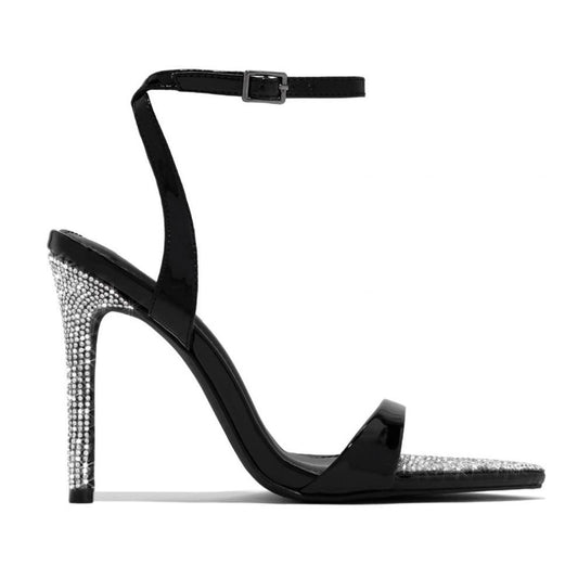 Catwalk Buckle Leopard Pointed Stiletto High Heel Sandals