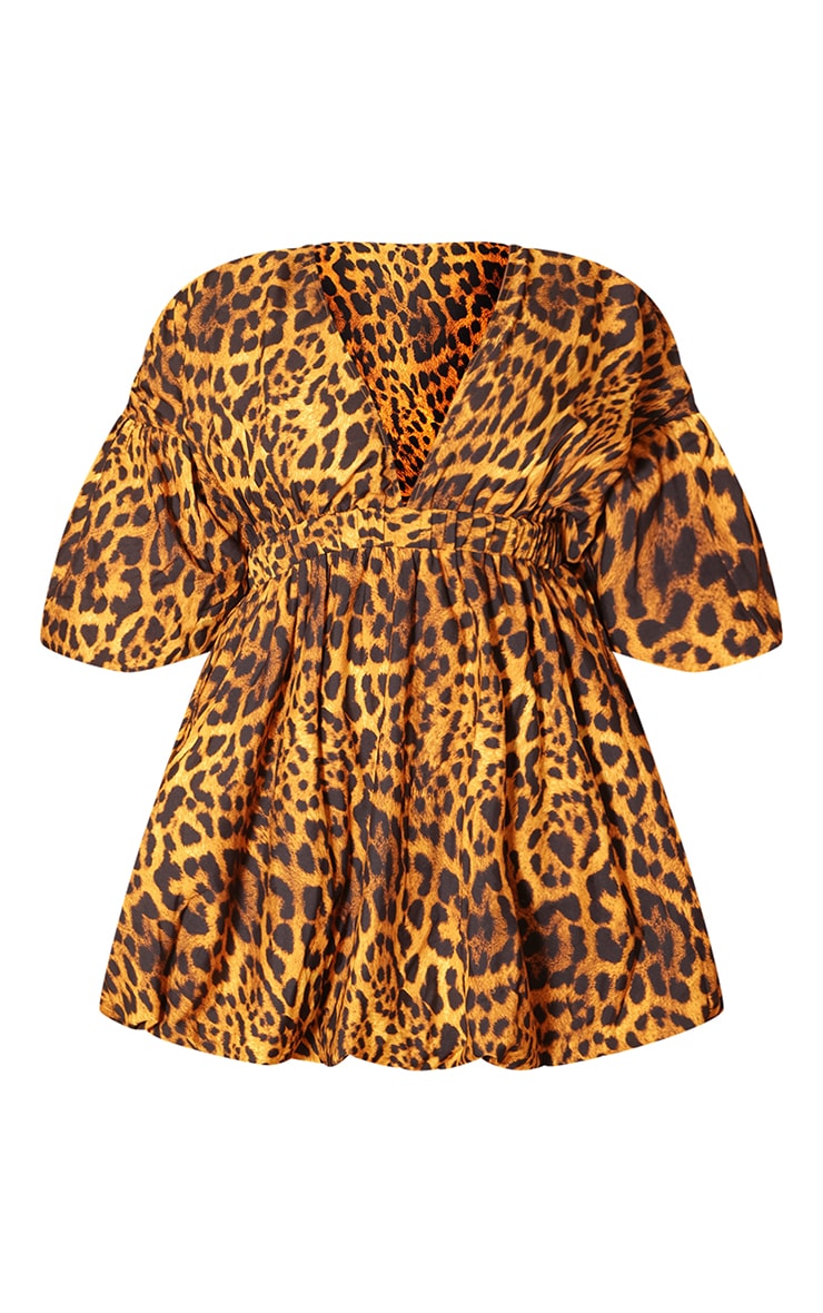 Plus Black Puff Sleeve Puffball Hem Dress