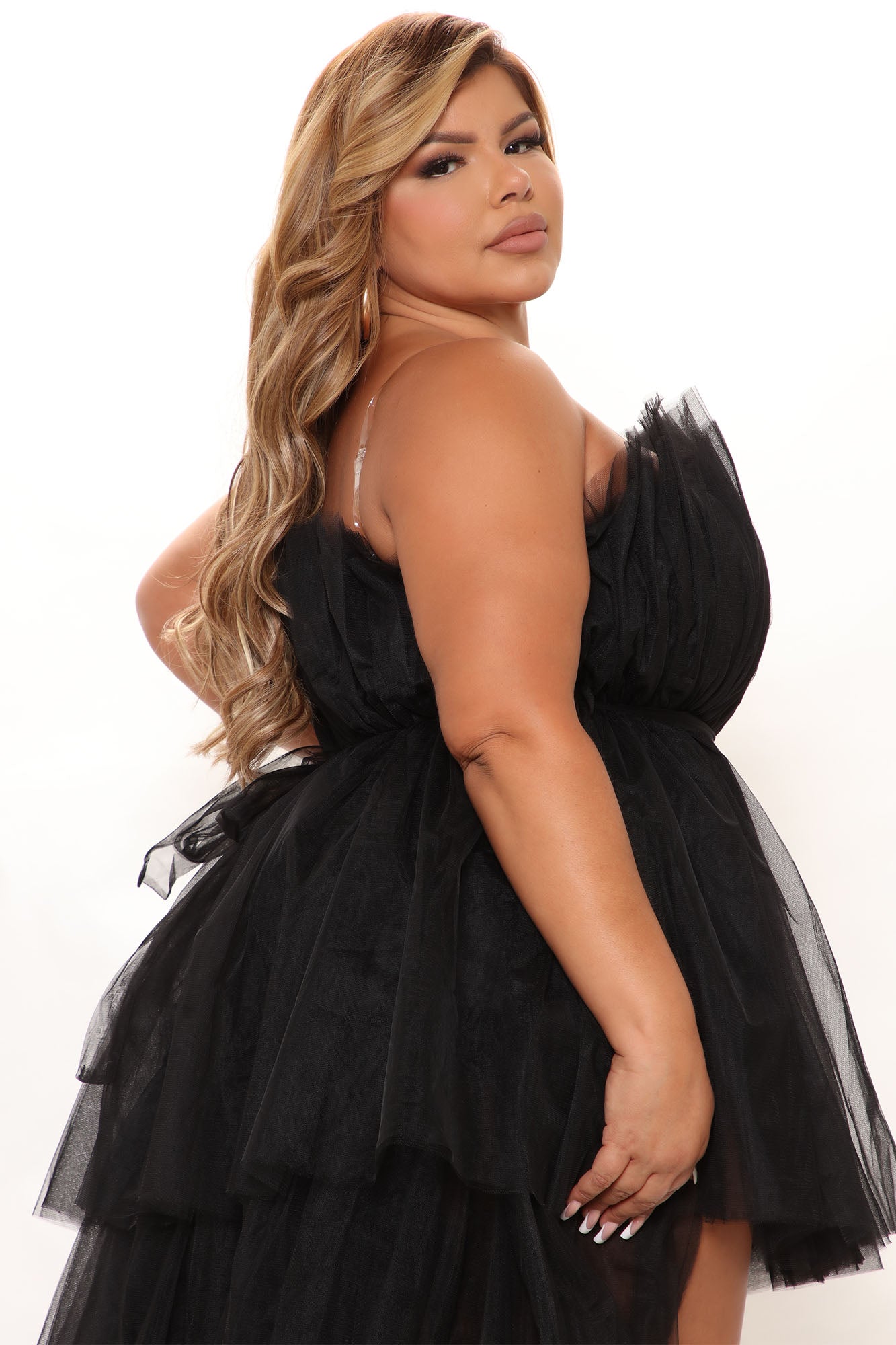 Exclusive After Party Tulle Maxi Dress - Black