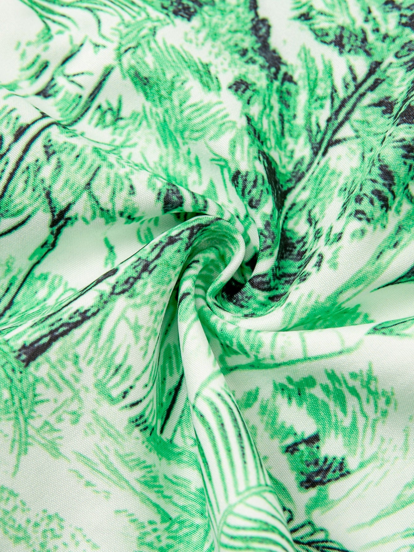 Tropical Print Off Shoulder Lantern Sleeve Backless Knot Top Shorts