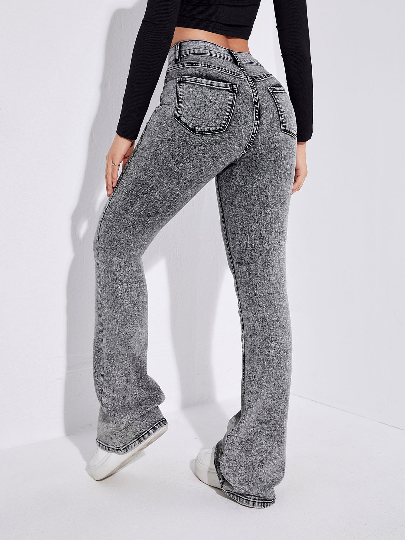 Curvy High Waist Flare Leg Jeans