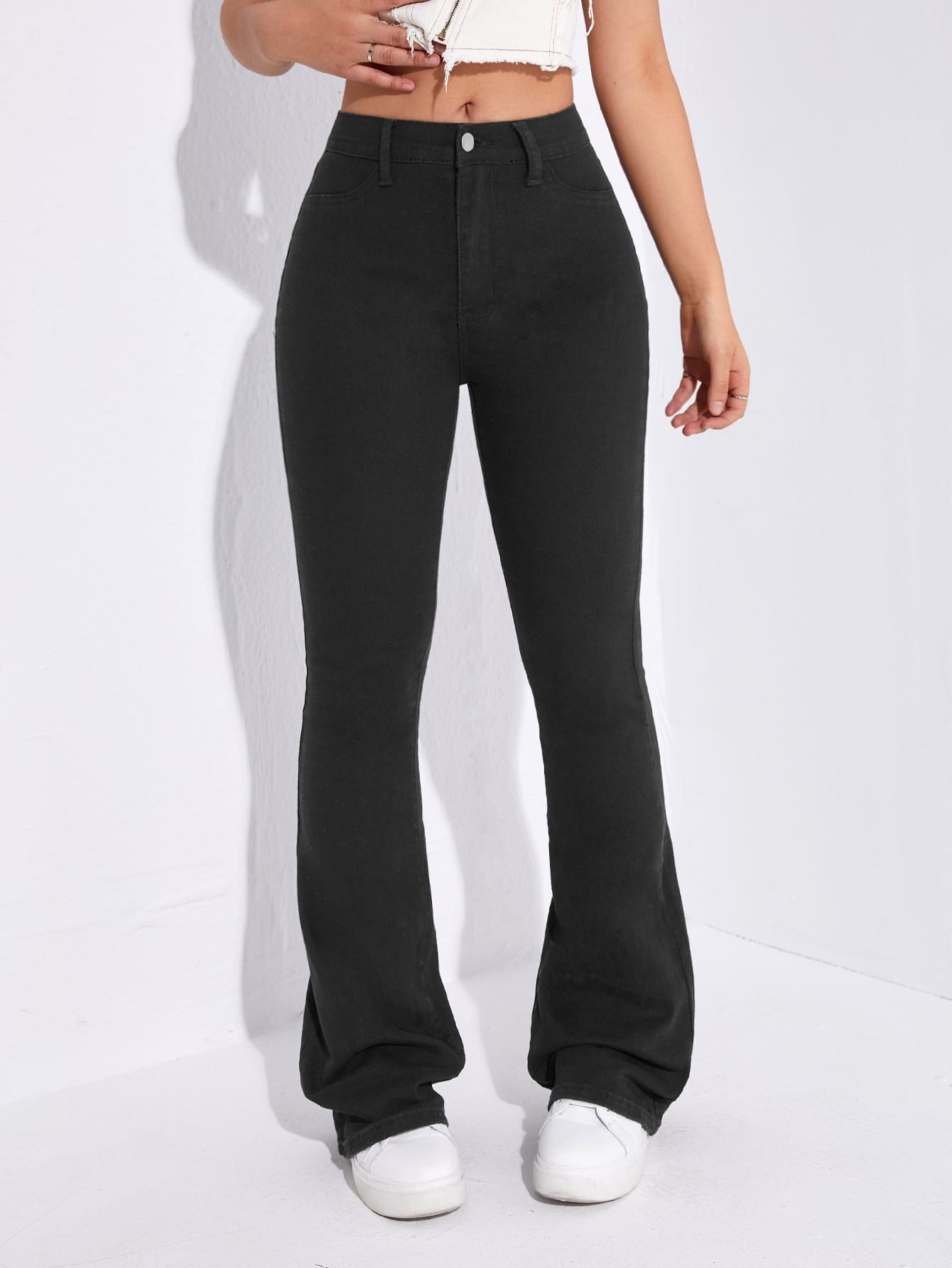 Curvy High Waist Flare Leg Jeans