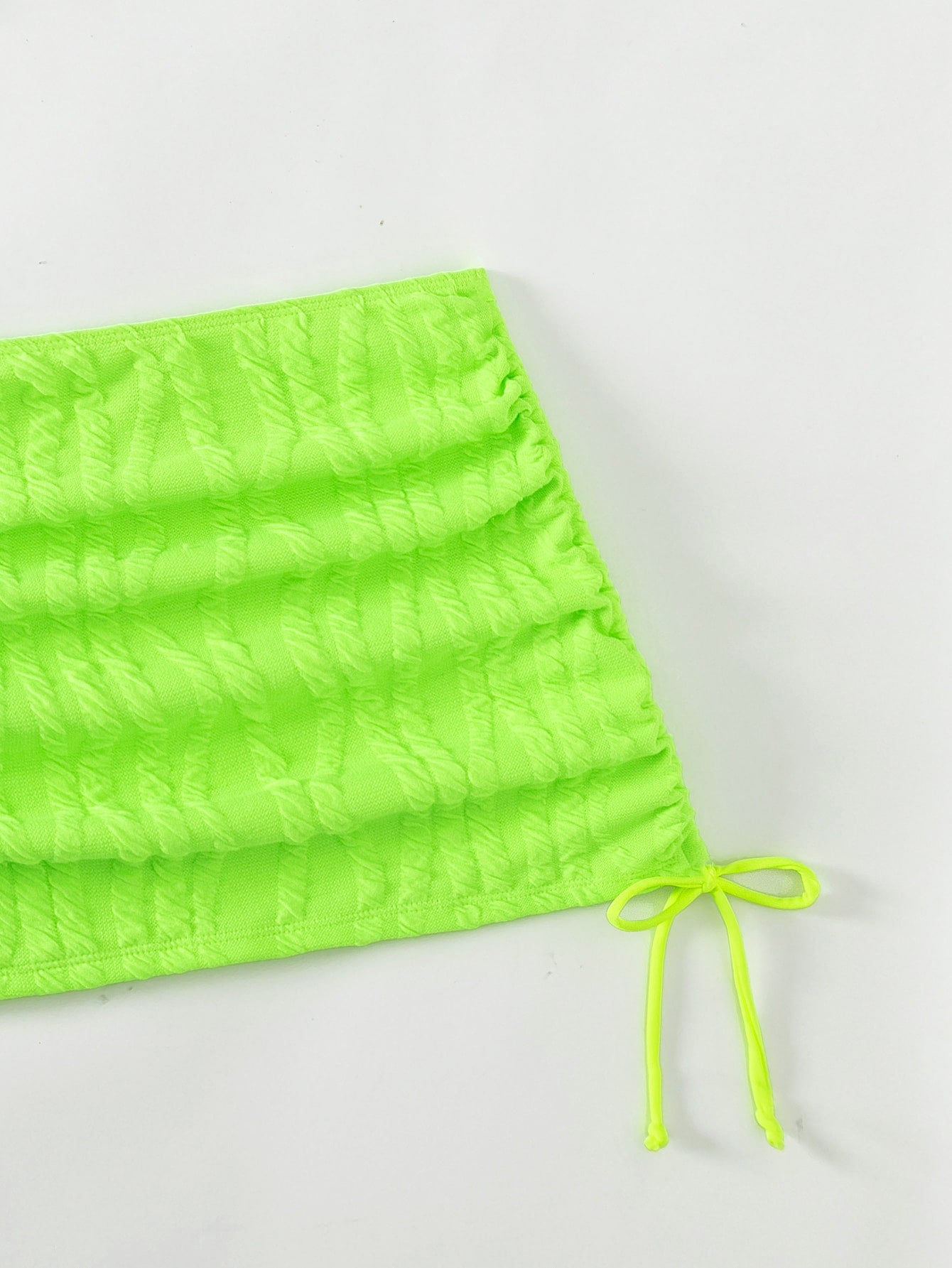 Plain Ring Linked One Piece Swimsuit With Beach Skirt