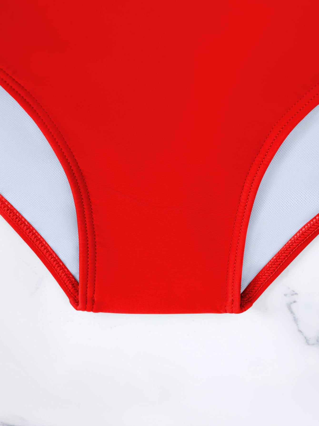 Plain Asymmetrical Cut out Bikini Swimsuit