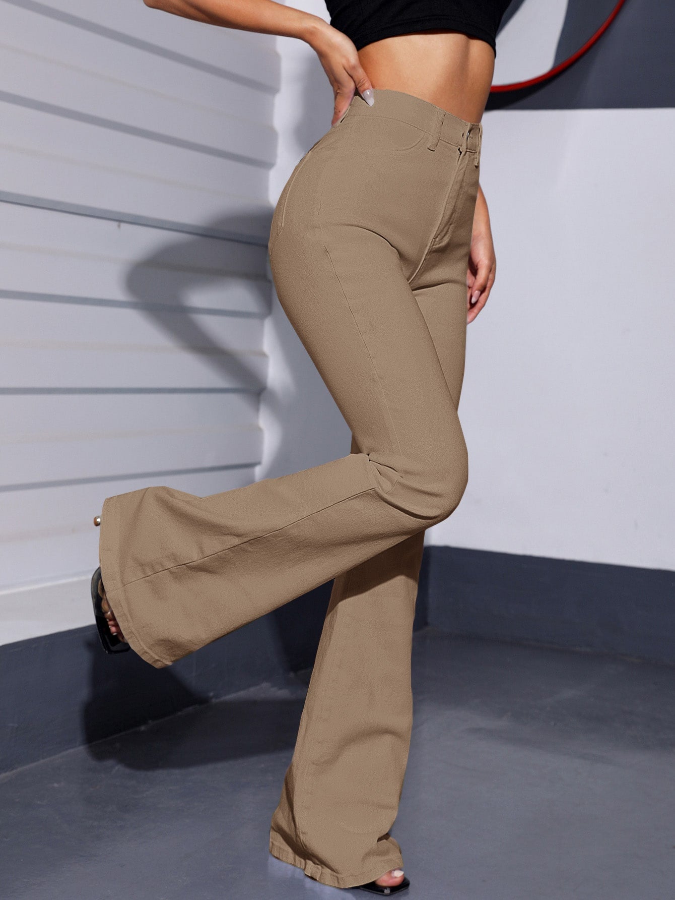 Curvy High Waist Flare Leg Jeans