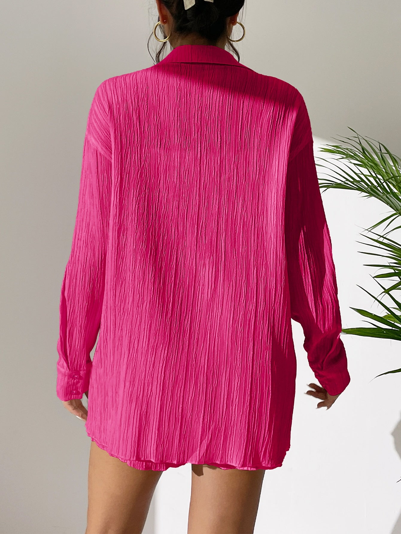 Unity Drop Shoulder Button Front Shirt Shorts