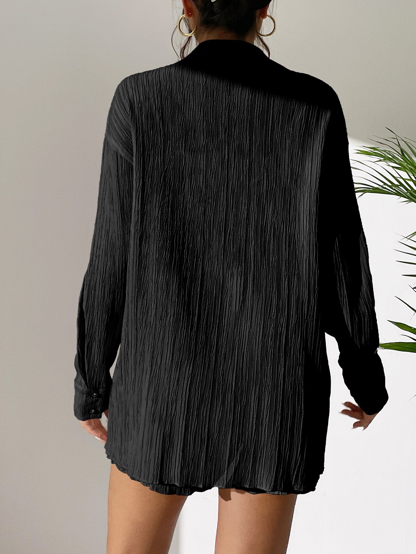 Unity Drop Shoulder Button Front Shirt Shorts