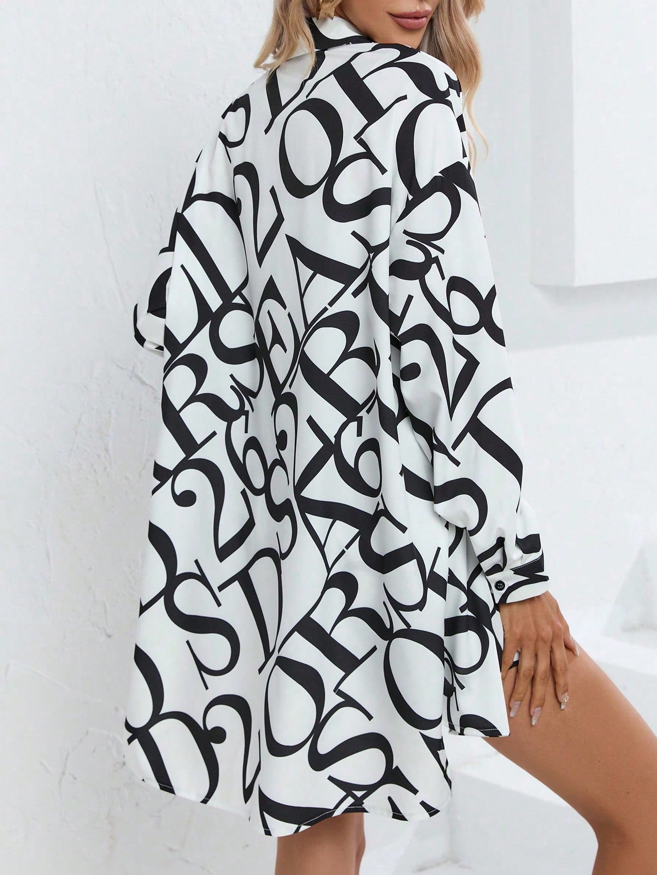 All Over Print Shirt Drawstring Waist Shorts