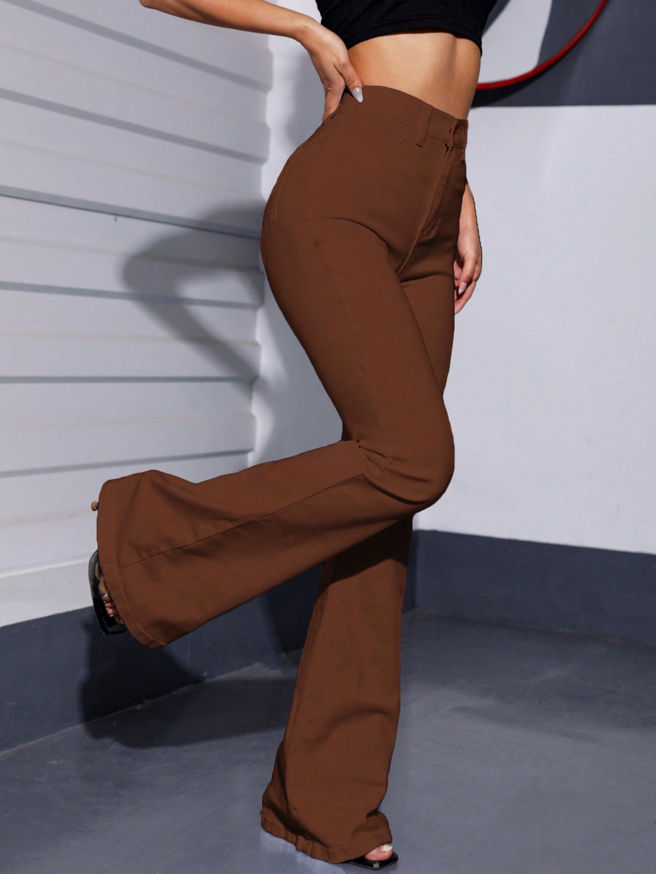 Curvy High Waist Flare Leg Jeans