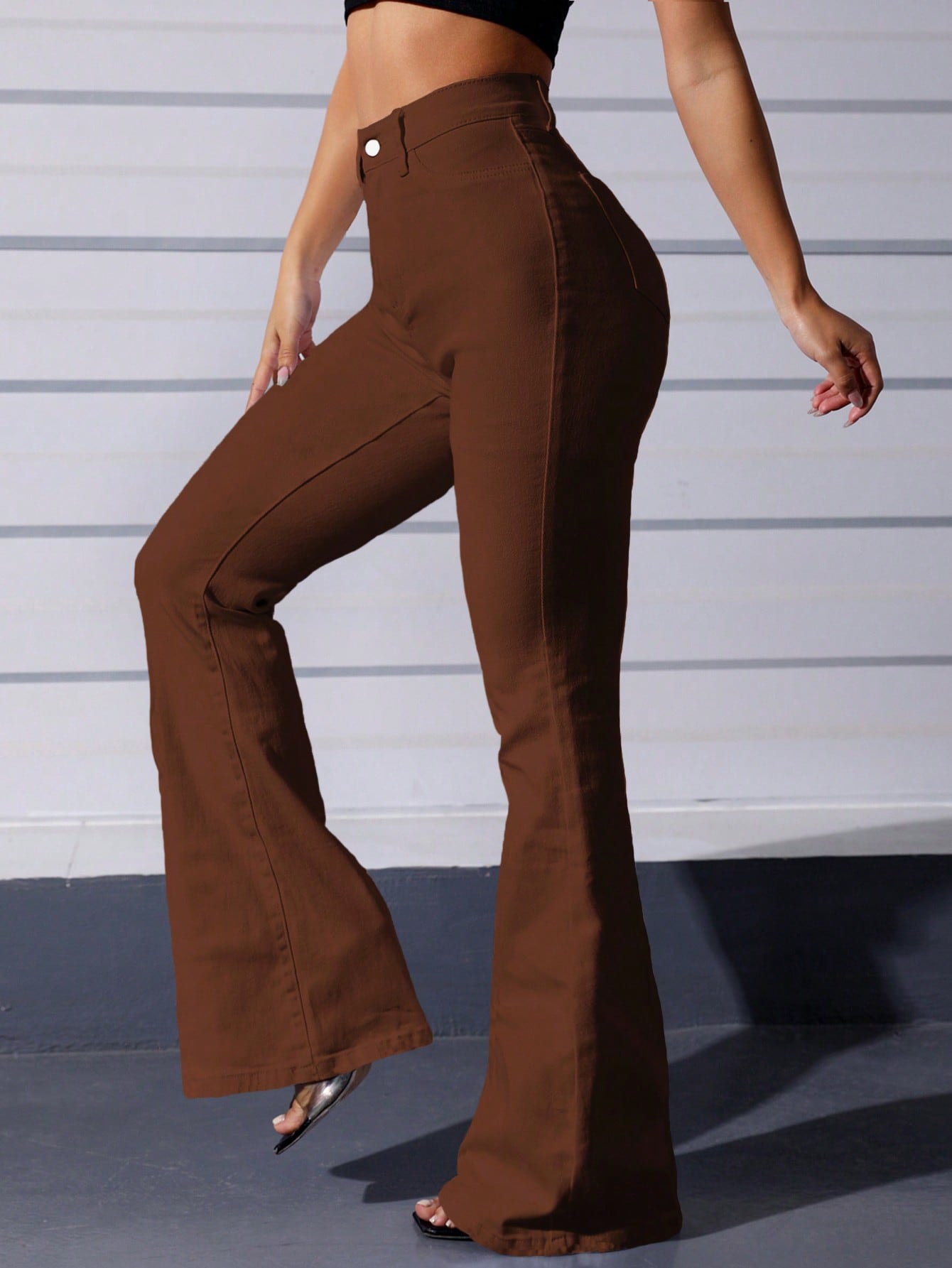 Curvy High Waist Flare Leg Jeans