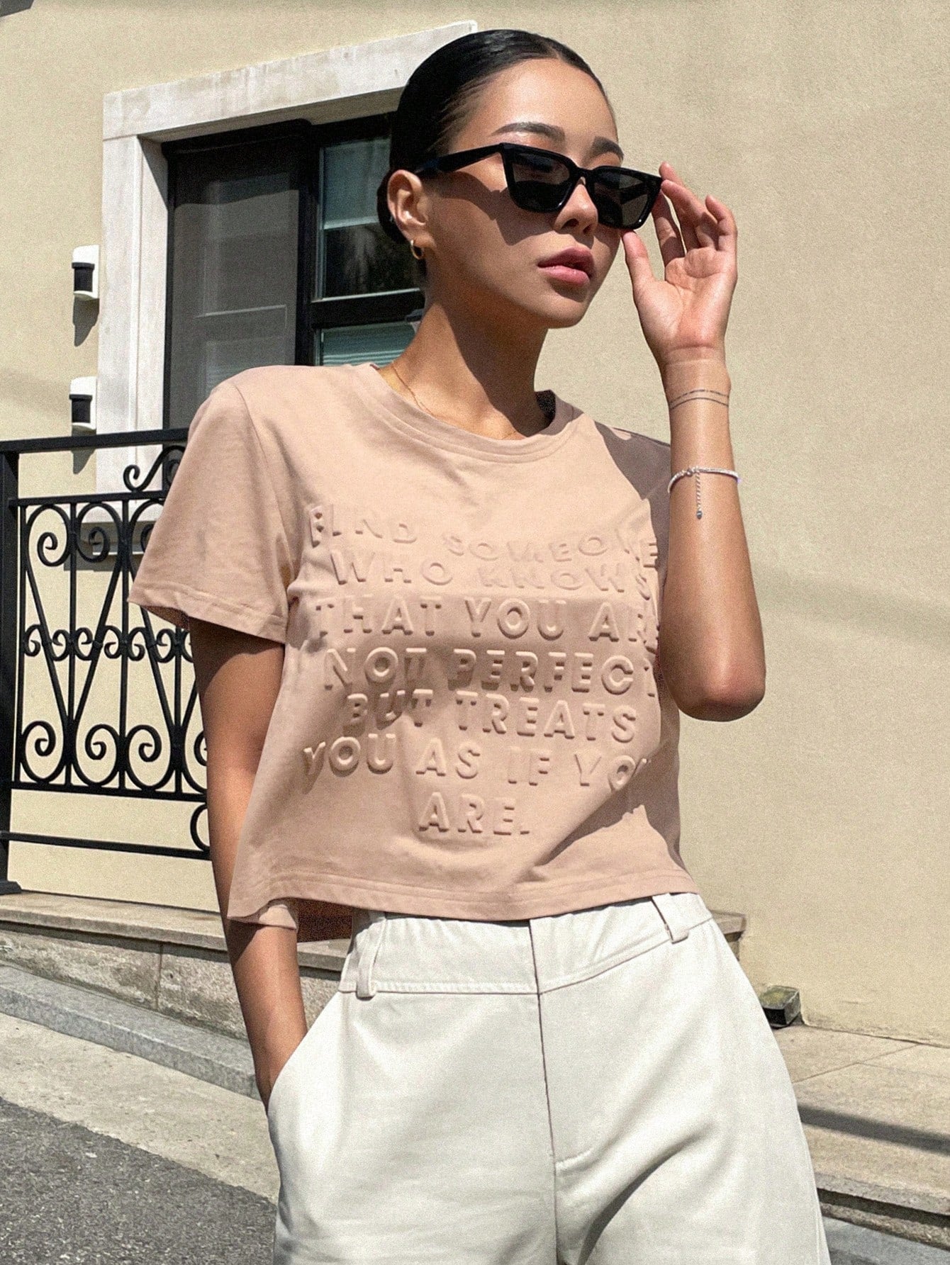 Letter Embossed Tee