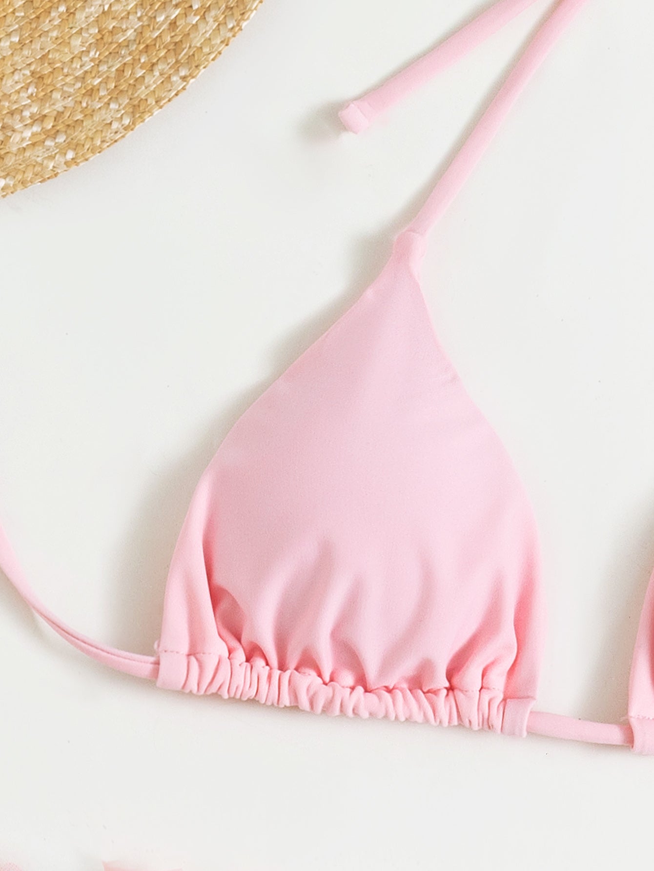 Three-Piece Halter Lace-up Floral Gauze Skirt/Bikini Swimsuit Set