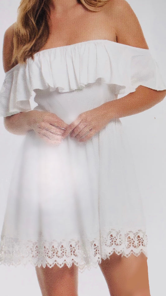 Off The Shoulder Ruffle Dress