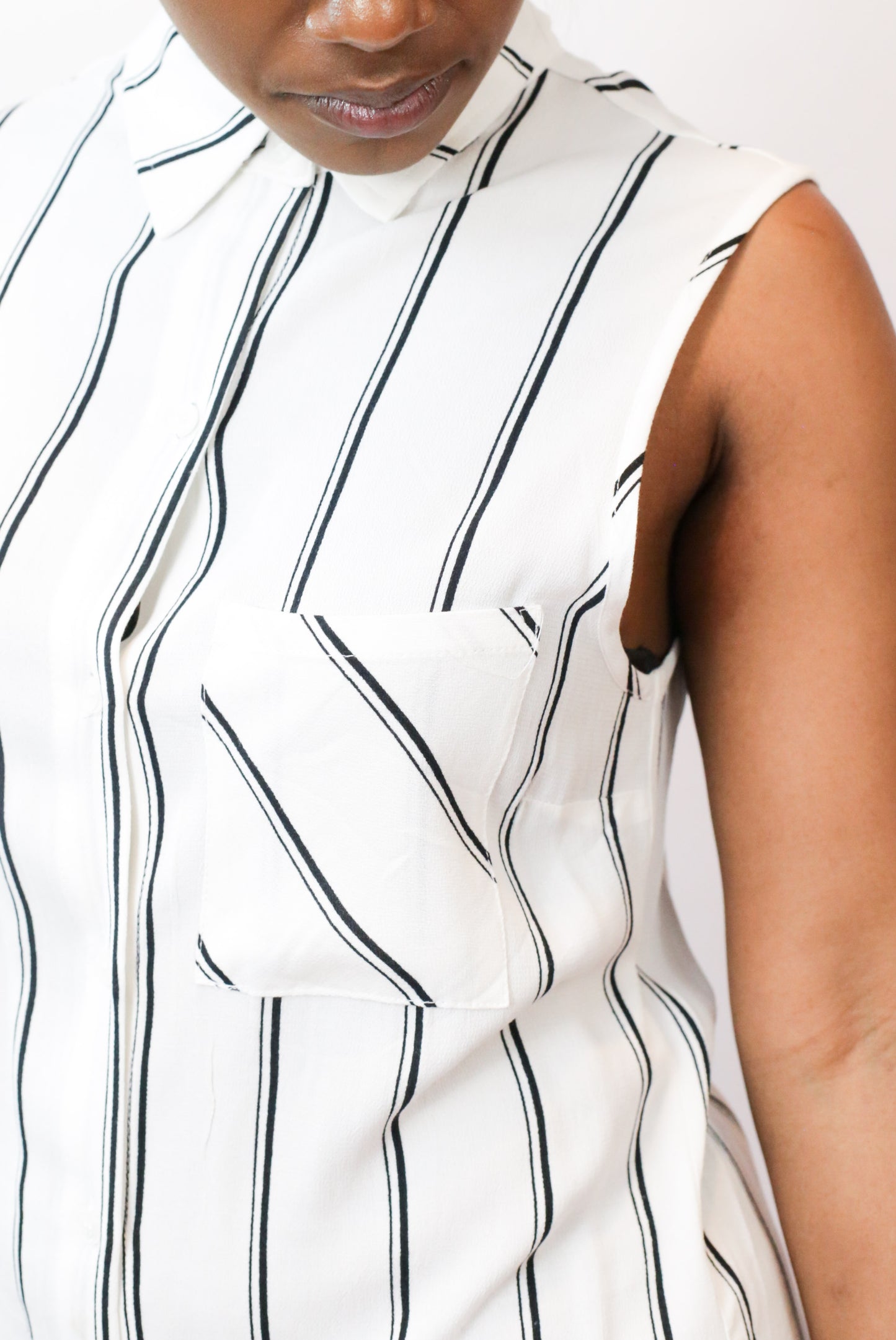 Sleeveless Shirt Dress