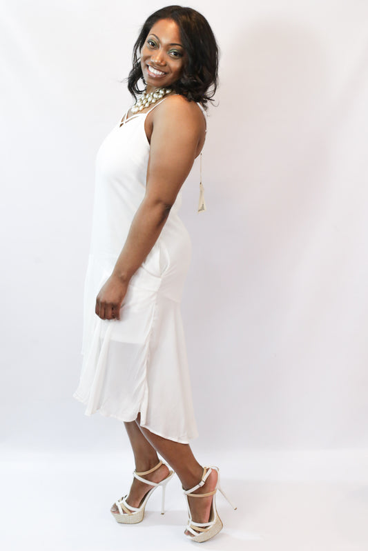 High Low White Dress