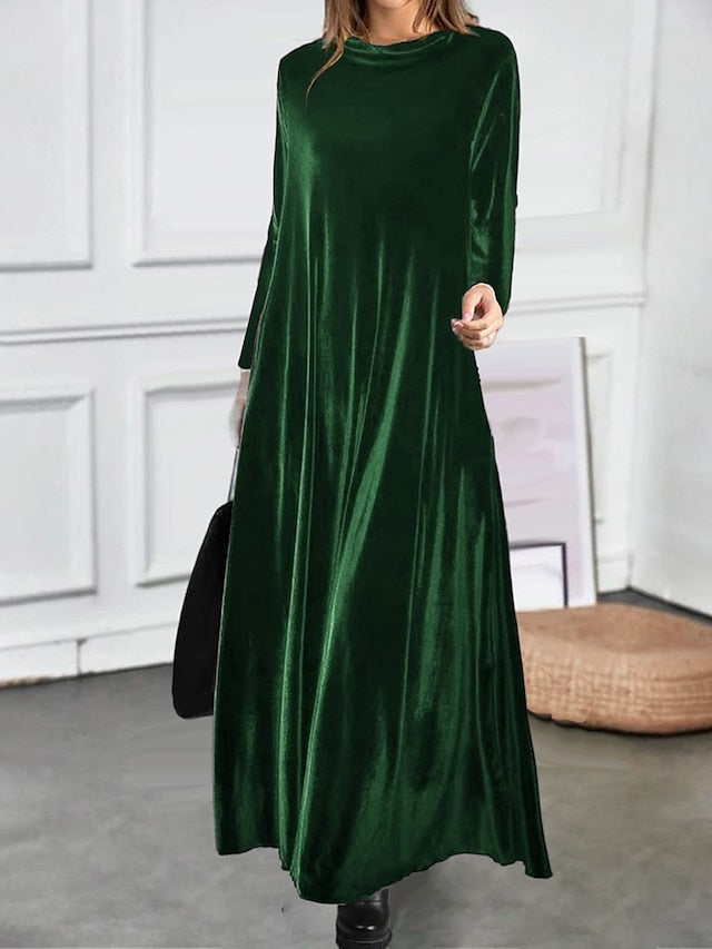 Very Elegant Party Velvet Maxi Dress