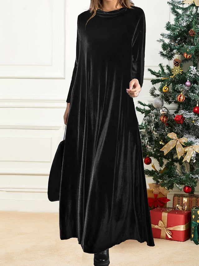 Very Elegant Party Velvet Maxi Dress