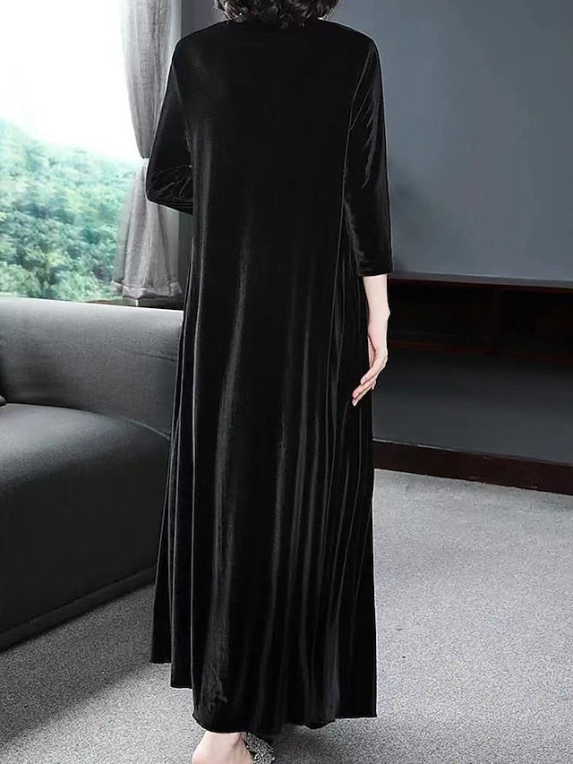 Very Elegant Party Velvet Maxi Dress