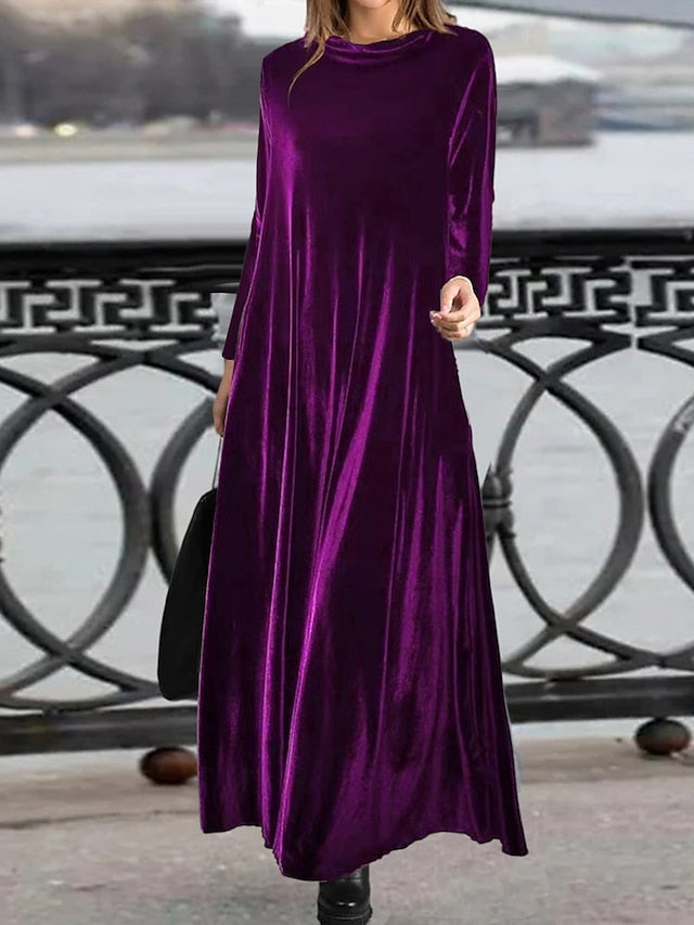 Very Elegant Party Velvet Maxi Dress