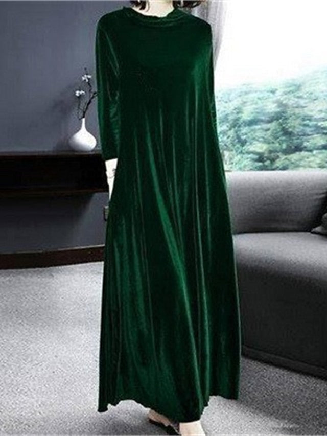 Very Elegant Party Velvet Maxi Dress