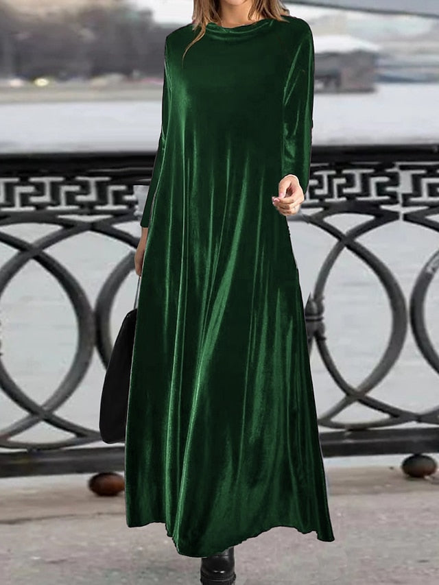 Very Elegant Party Velvet Maxi Dress