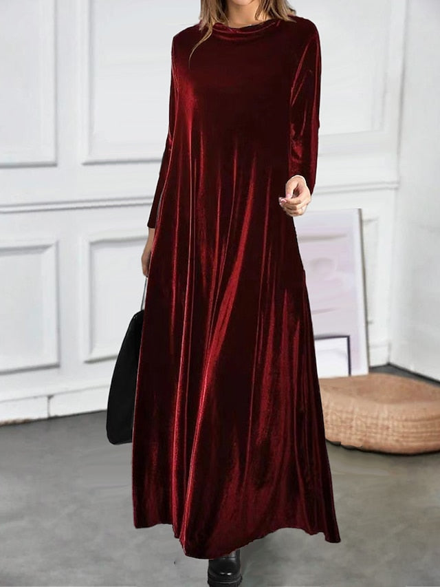 Very Elegant Party Velvet Maxi Dress