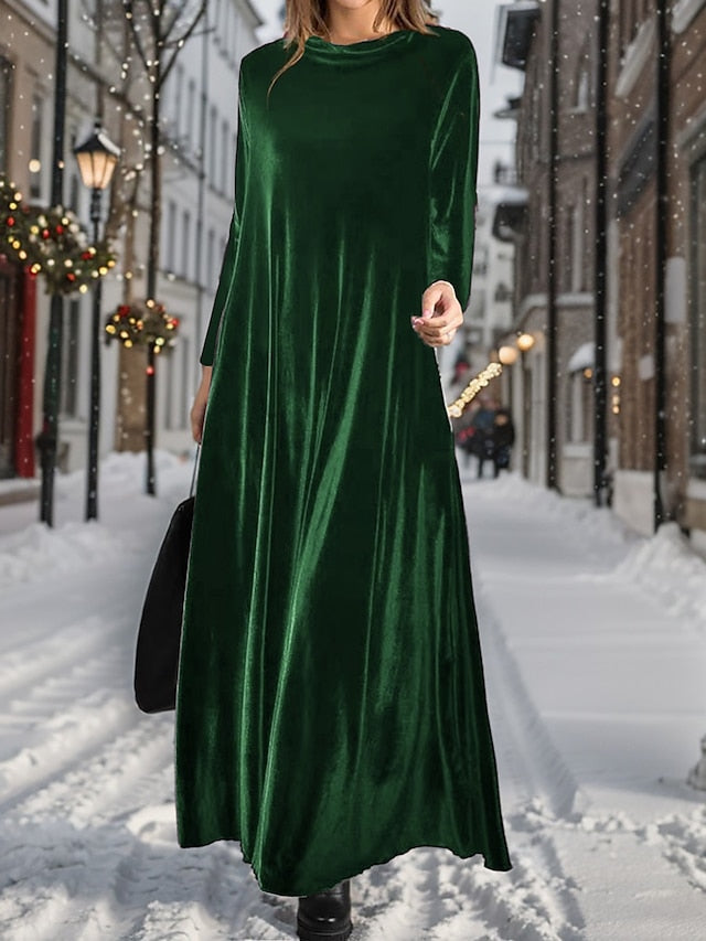 Very Elegant Party Velvet Maxi Dress