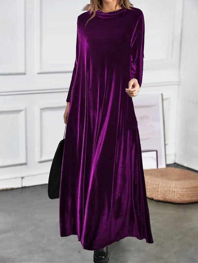Very Elegant Party Velvet Maxi Dress