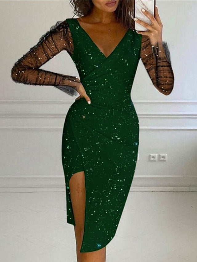 Sequins and Sparkly Lace Party Dress