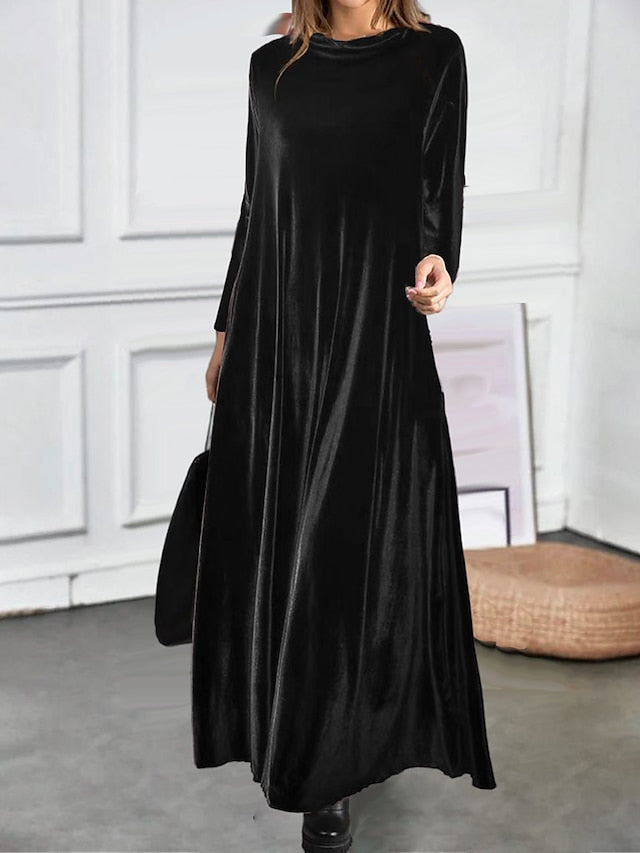 Very Elegant Party Velvet Maxi Dress