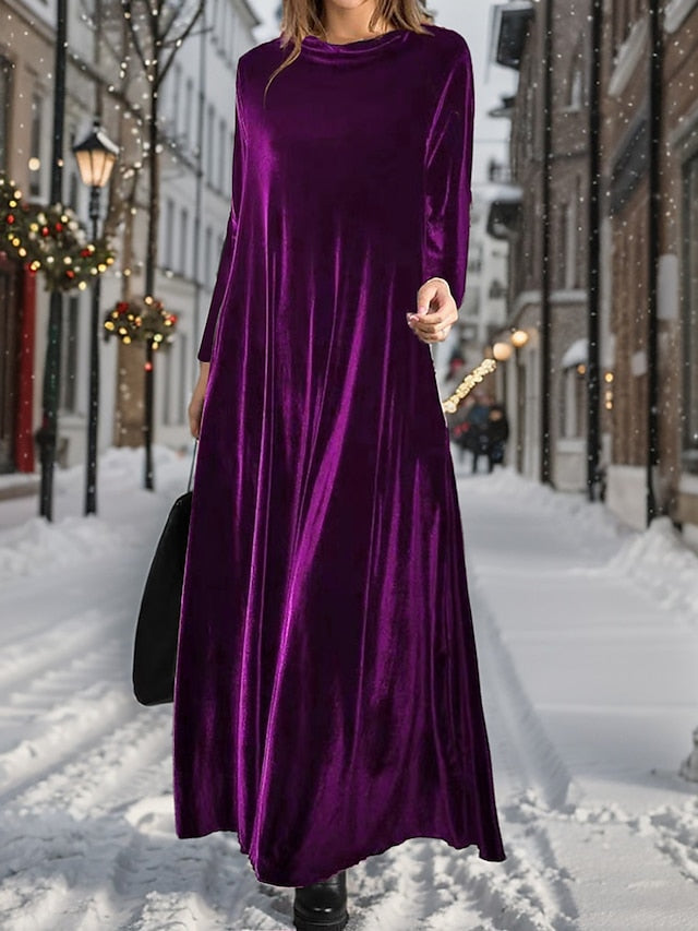 Very Elegant Party Velvet Maxi Dress