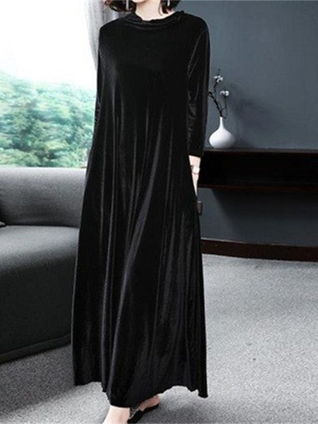 Very Elegant Party Velvet Maxi Dress